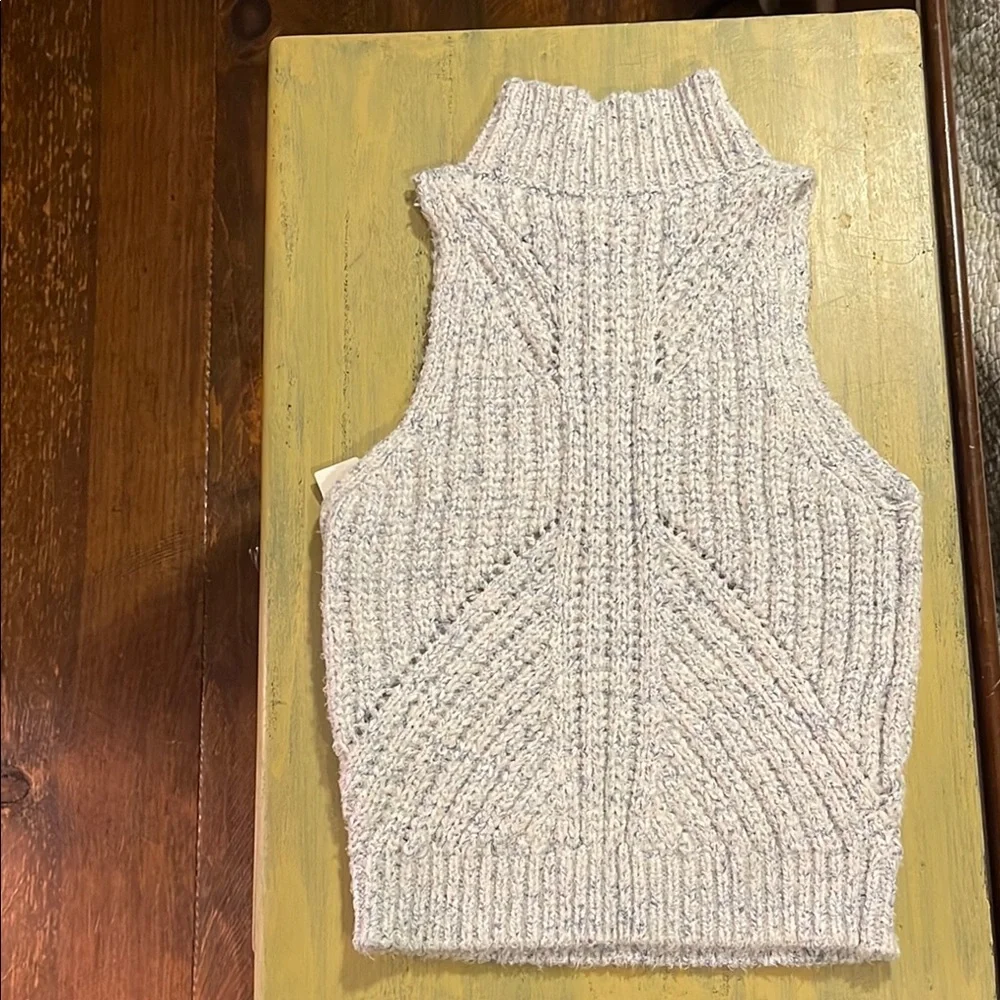 NWT Anthropologie Cream Sweater Vest with matching Shrug. 2 pieces - Picture 4 of 8